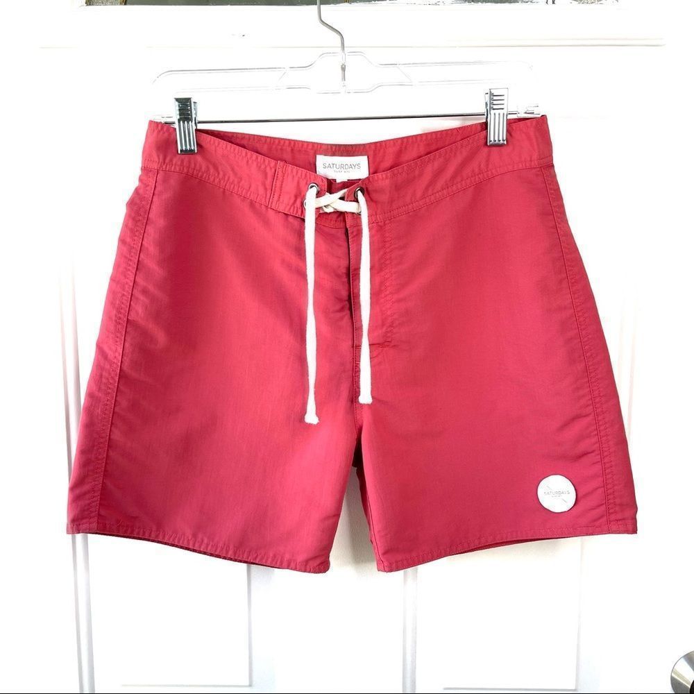 Saturdays New York City Red Swim Trunks
